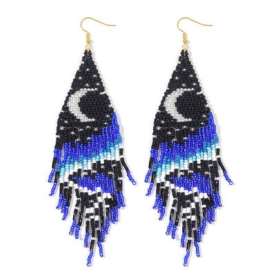 Boho Tassel Beaded Earrings for Women