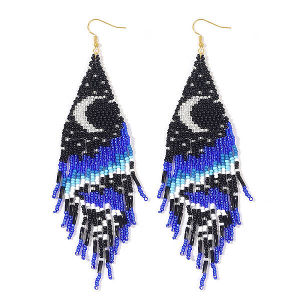 Boho Tassel Beaded Earrings for Women