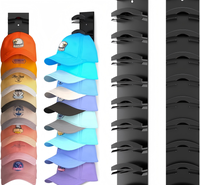 Hat Organizer for Baseball Caps 2Pack, Hat Rackfor Wall with Strong Adhesive Hold up to 16 HatsHat Hanger Holder Display for ...