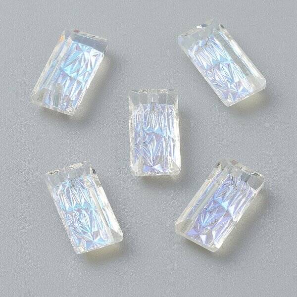 Embossed Glass Rhinestone Pendants