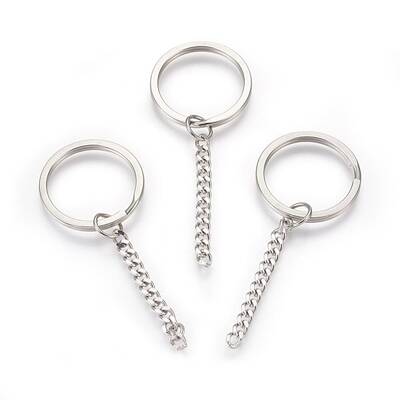 Tarnish Resistant 304 Stainless Steel Split Key Rings