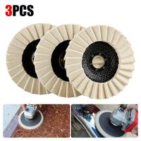 3pcs 5“ Wool blinds, suitable for tiles, glass, metal, scratch repair, car paint polishing, etc.,  can be thrown out of the...