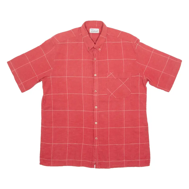 KARLOFF Mens Shirt Red Check L