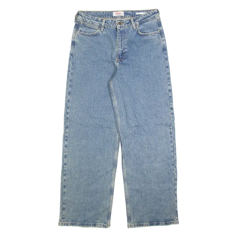 WRANGLER Womens Jeans Blue Loose Straight Stone Wash W30 L30