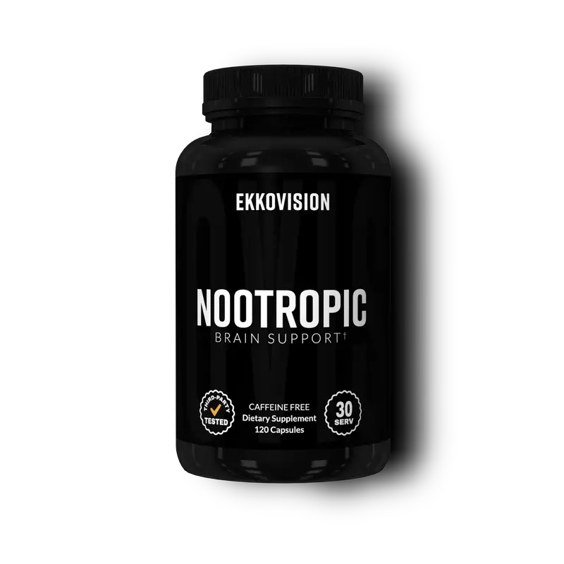 EKKO Nootropic Veggie Capsules | Focus & Clarity | 3rd Party Tested