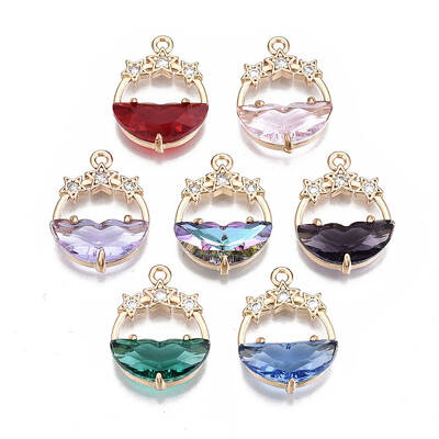 Faceted Transparent Glass Pendants