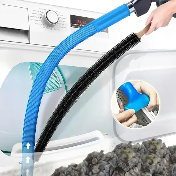 [New Deal] Fire Prevention 2 PCS Dryer Vent Cleaner Kit Compatible with All Vacuum Cleaner, Dryer Lint Brush and Vacuum Hose ...