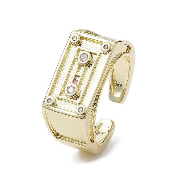 Brass with Cubic Zirconia Adjustable Rings