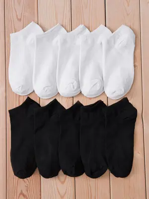 Women's Breathable & Thin Plain Soft Ankle Socks, Casual Comfortable Low Cut Multi-pack Knit Socks, Womenswear