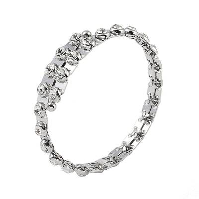 Brass Crystal Rhinestone Bangles for Women