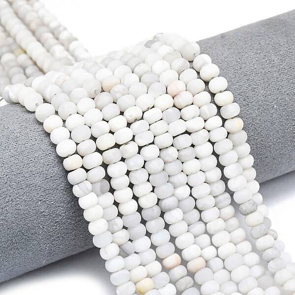 Natural White Crazy Agate Beads Strands