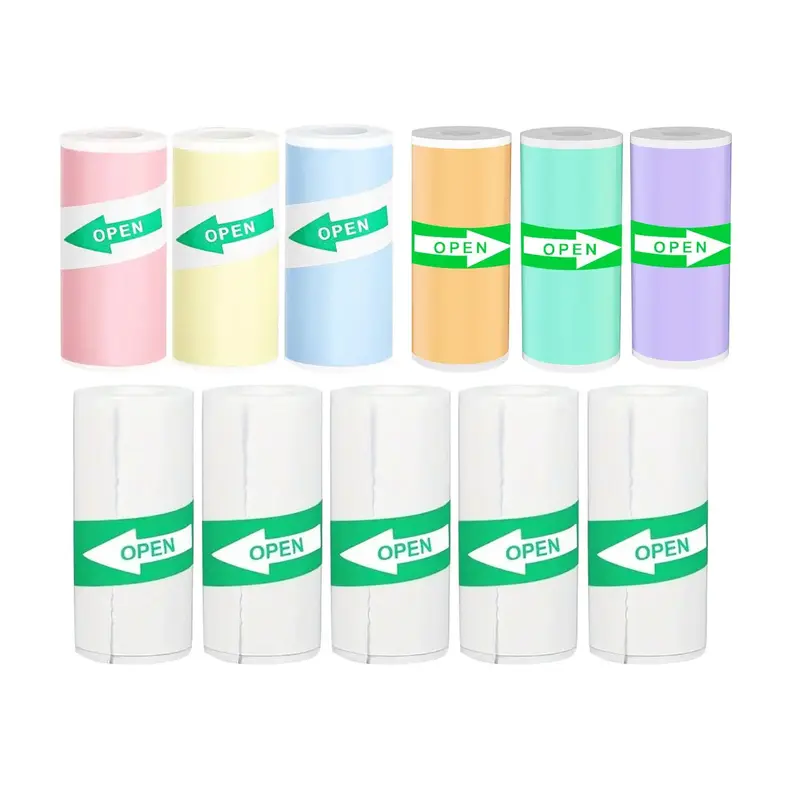 Mini Thermal Printer Sticker (11pcs/set), Colorful Mini Portable Thermal Printer Sticker, Printer Sticker for Pocket Wireless...