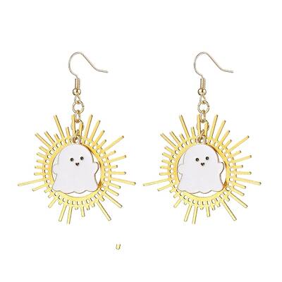 Ghost Alloy Enamel Dangle Earrings