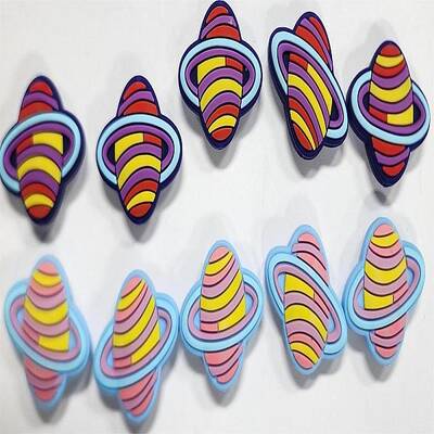 10Pcs 2 Colors Silicone Beads