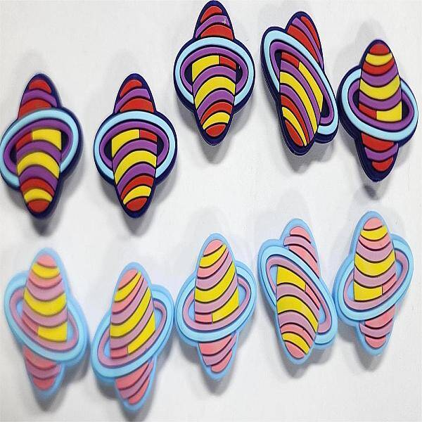 10Pcs 2 Colors Silicone Beads