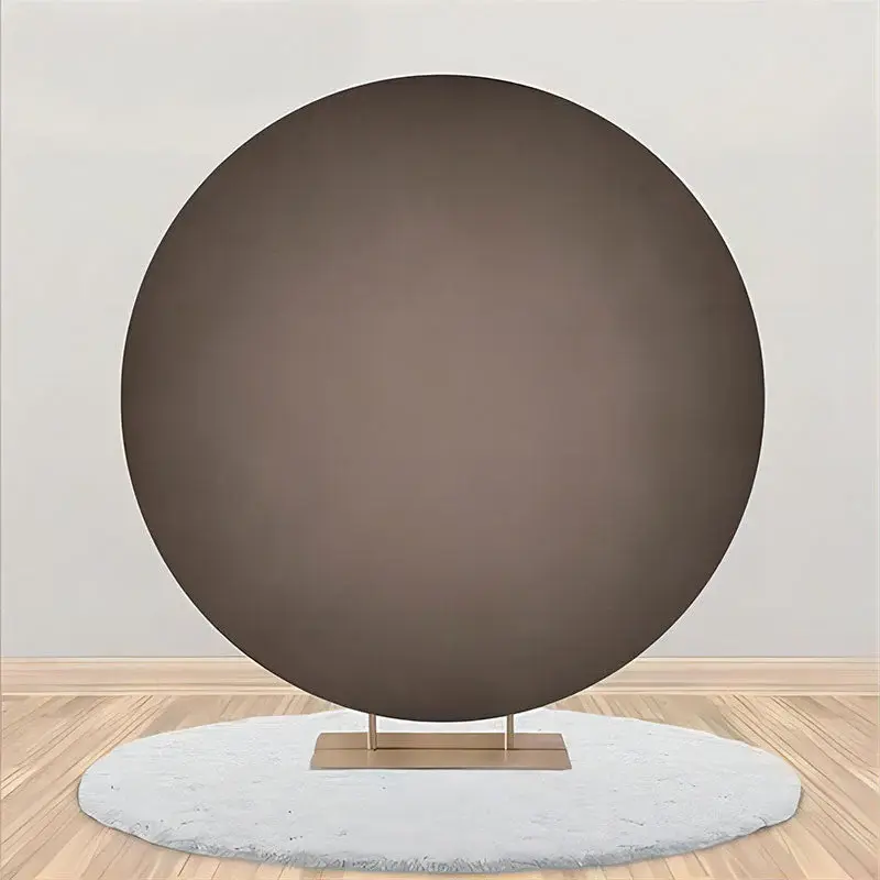 Black And Grey Gradient Circle Birthday Backdrop - Aperturee