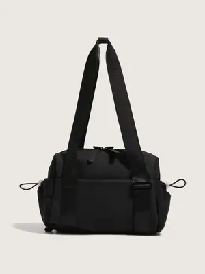 Women's Solid Color Handbag, 2024 New Style Fashionable Large Capacity Travel Gym Bag, Casual Versatile Zipper Shoulder Bag f...