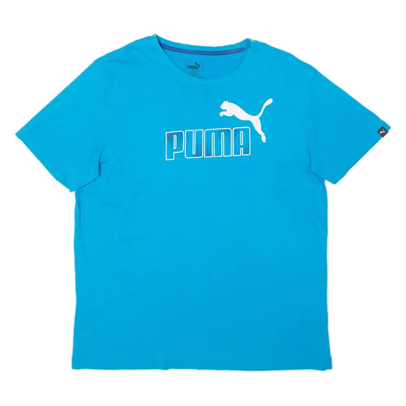 PUMA Mens T-Shirt Blue L