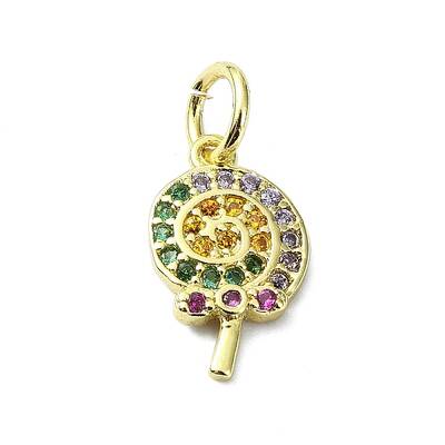 Brass Micro Pave Colorful Cubic Zirconia Pendants