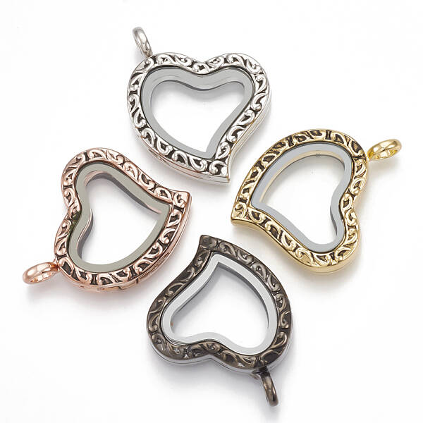Alloy Magnetic Locket Pendants
