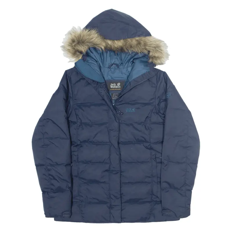 JACK WOLFSKIN Down Insulated Puffer Jacket Blue Womens UK 12