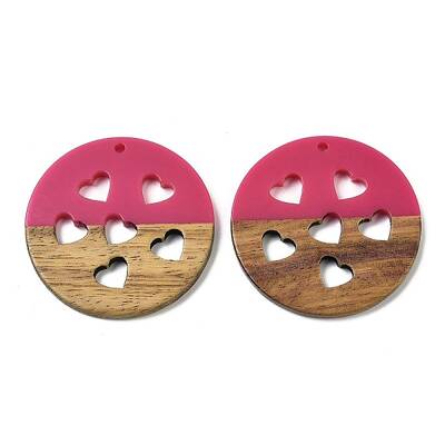Resin and Walnut Pendants