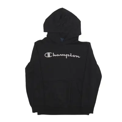CHAMPION Hoodie Black Pullover Boys L