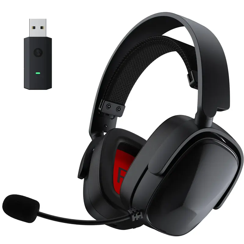 SENZER X100 2.4G wireless gaming headset, get rid of the wired constraints, soft and comfortable ear cups, no pressure on the...