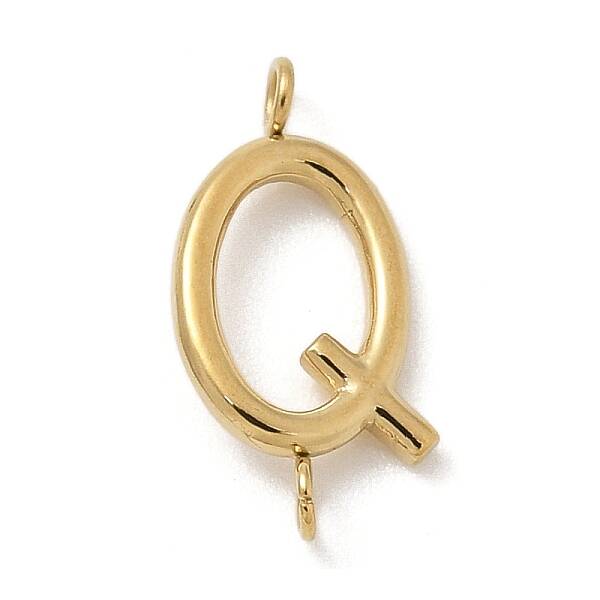 304 Stainless Steel Letter Connector Charms