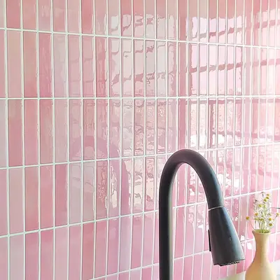 10 Pieces Simulated Ceramic Tile Self-adhesive Wall sticker, Waterproof & Oil-proof 3d Vinyl Wallpaper for Indoor DIY Decorat...