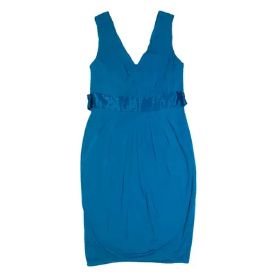 COAST Womens Bodycon Dress Blue Sleeveless Knee Length UK 12