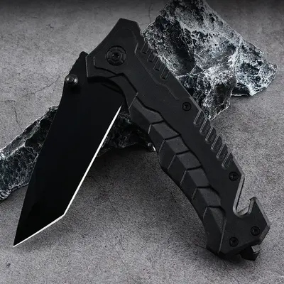 Mini high hardness camping knife self-defense portable multi-function folding knife short knife hiking picnic hunting emergen...