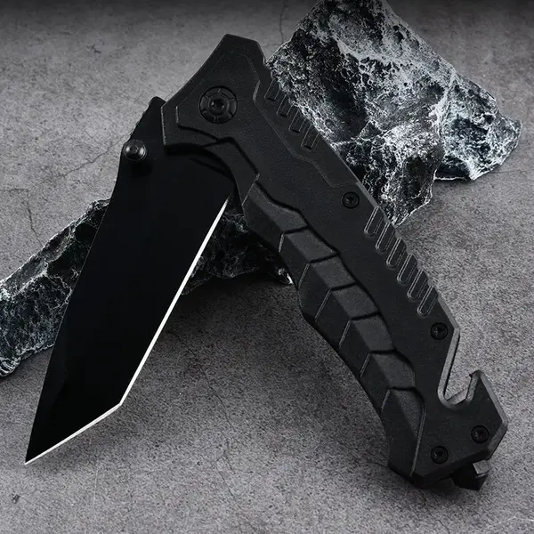 Mini high hardness camping knife self-defense portable multi-function folding knife short knife hiking picnic hunting emergen...