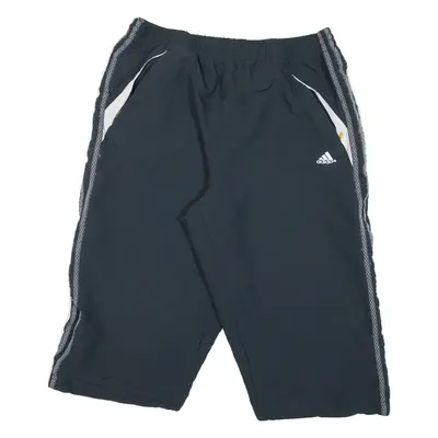 ADIDAS Mesh Lining Mens Pedal Pushers Shorts Grey Relaxed M W30