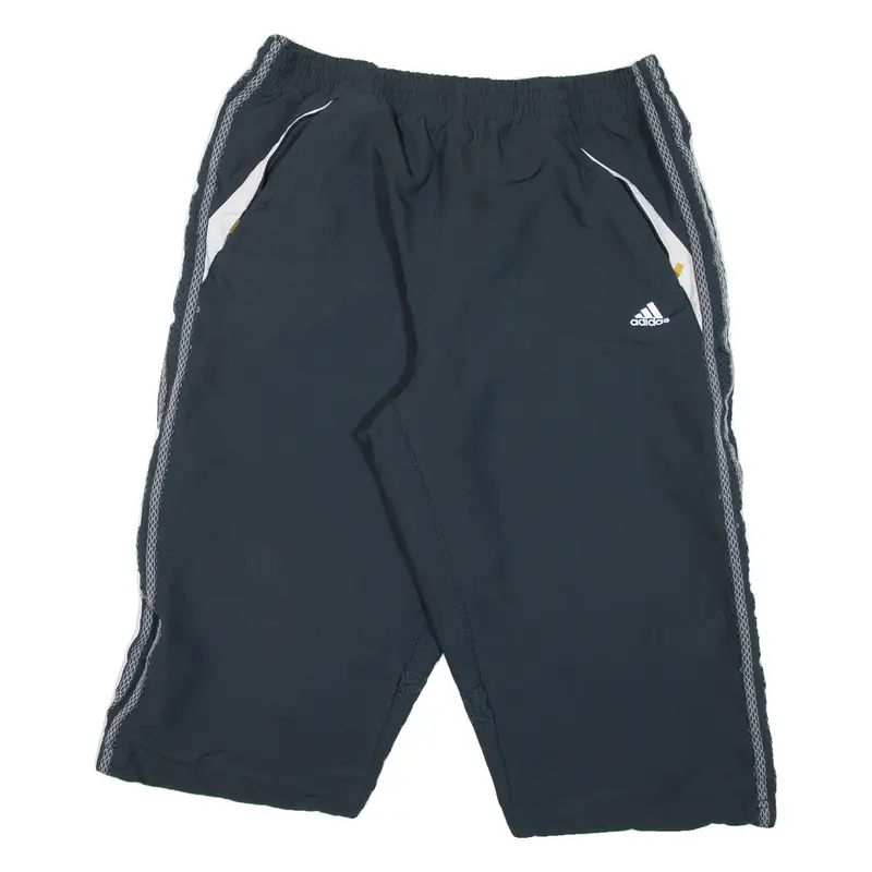 ADIDAS Mesh Lining Mens Pedal Pushers Shorts Grey Relaxed M W30