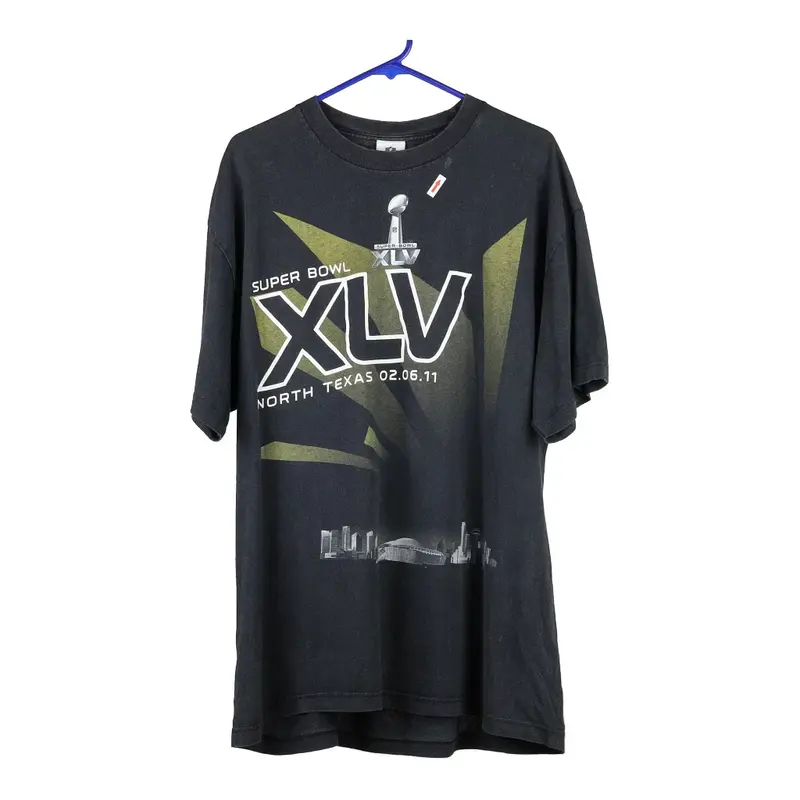 Super Bowl 2011 Nfl T-Shirt - XL Black Cotton