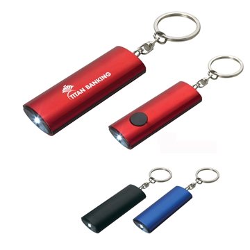 100 Customized Aluminum Key Chain Flashlight - LED & Battery ...
