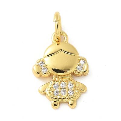 Brass Micro Pave Cubic Zirconia Pendants