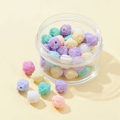 42Pcs Opaque Acrylic Beads