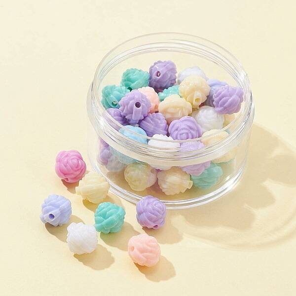42Pcs Opaque Acrylic Beads