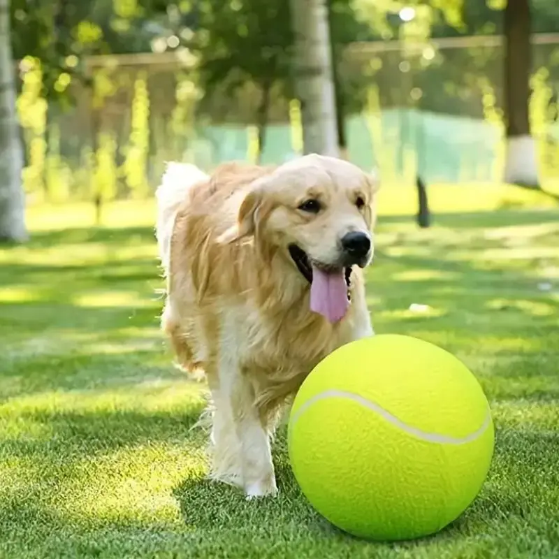 Oversize Inflatable Tennis Ball for Large Dogs, Pet Tennis Ball Toy Chewing Ball Toy, Durable Dogs Training and Interacting T...