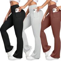 Women's Flare Yoga Pants Bootcut Leggings with Pockets - High Waist Flare Bottom for Ultimate Comfort