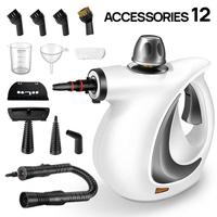 Pressurized Handheld Multi-Surface Natural Steam Cleaner with 12 pcs Replacement Parts , Multi-Purpose Steamer for Springtok ...