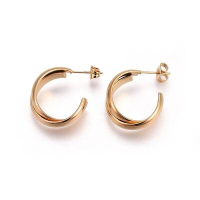 Ion Plating(IP) 304 Stainless Steel Ear Studs
