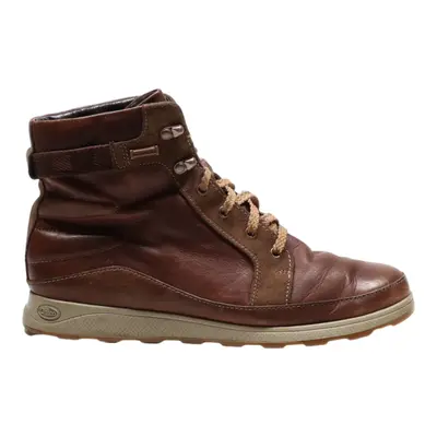 CHACO Lace-Up Boots Brown Leather Womens UK 8.5