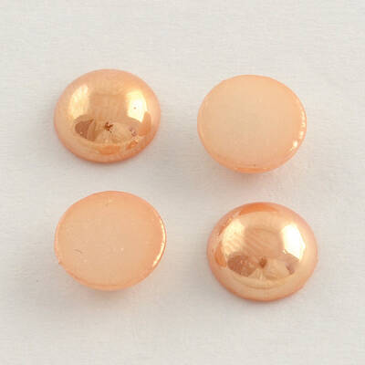 Pearlized Plated Opaque Glass Cabochons