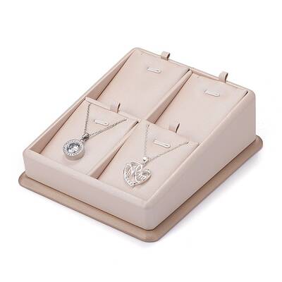 Wooden Covered with PU Leather Pendant Displays