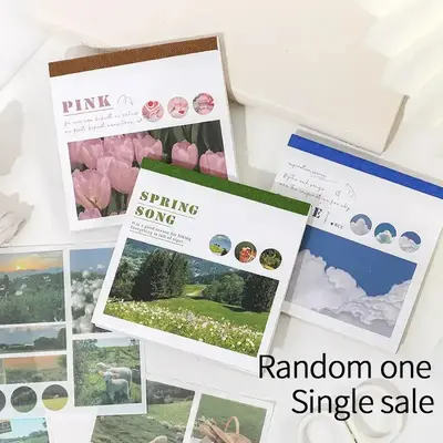 Random Pattern Sticker (40pcs), Landscape Pattern Sticker, DIY Decorative Sticker for Scrapbook, Journal Making, Gift Wrappin...