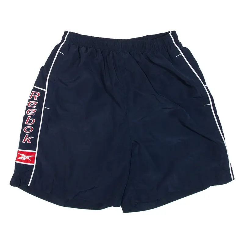 REEBOK Mesh Lining Mens Swimming Shorts Blue Relaxed L W28