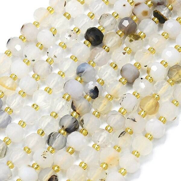 Natural Dendritic Agate Beads Strands